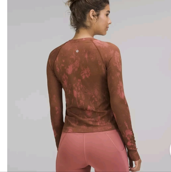 Lululemon Swiftly Tech Long Sleeve Shirt 2.0 *Race Length Shadow Bloom Roasted - Picture 2 of 8